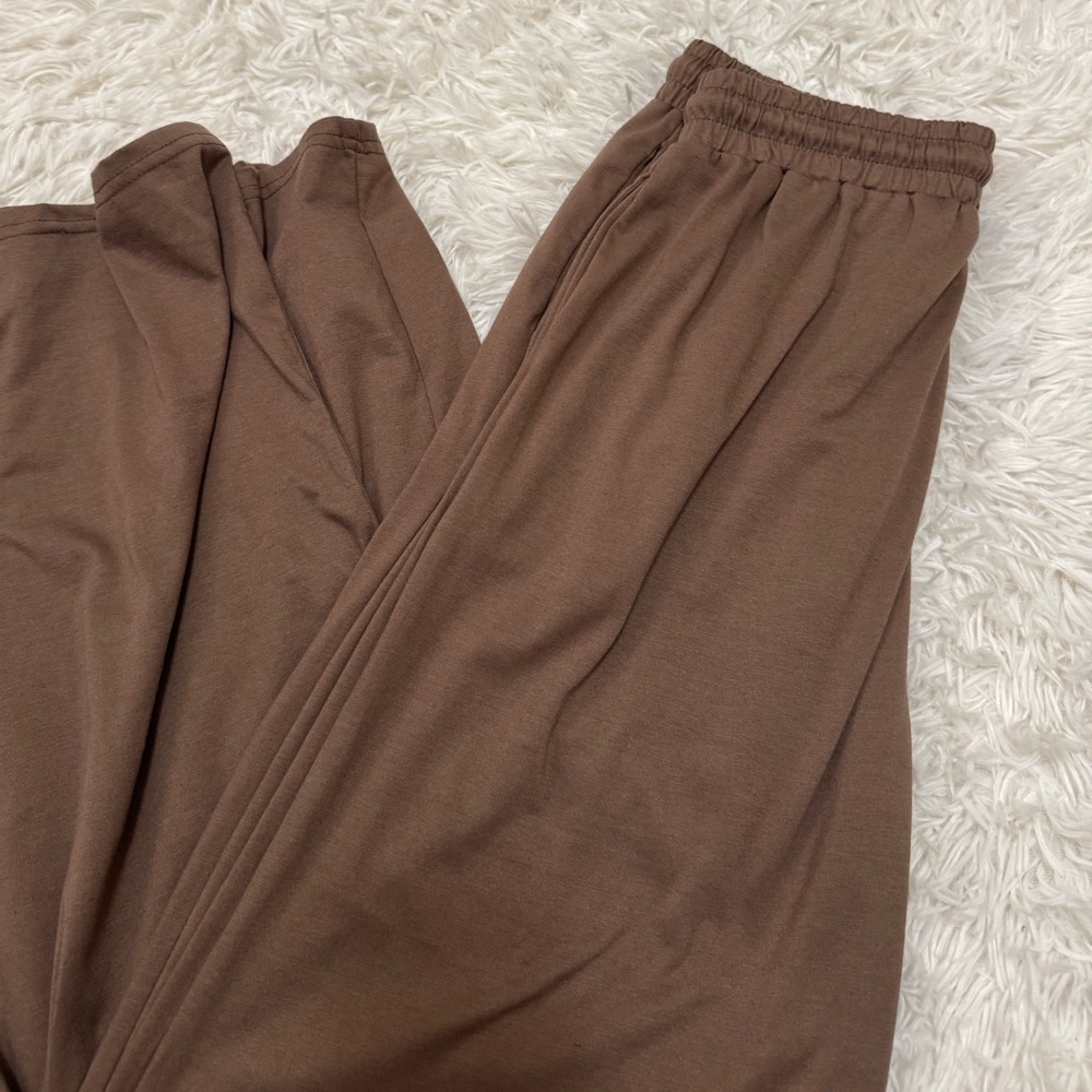 Casual Brown Joggers for Women Brown Lounge Pants - Picture 5 of 5